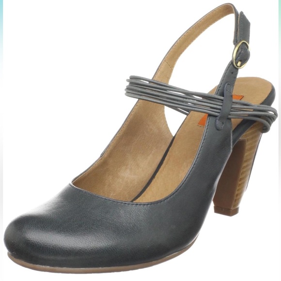 Miz Mooz Silva Gray ish green ish Slingback Heels - Picture 1 of 12